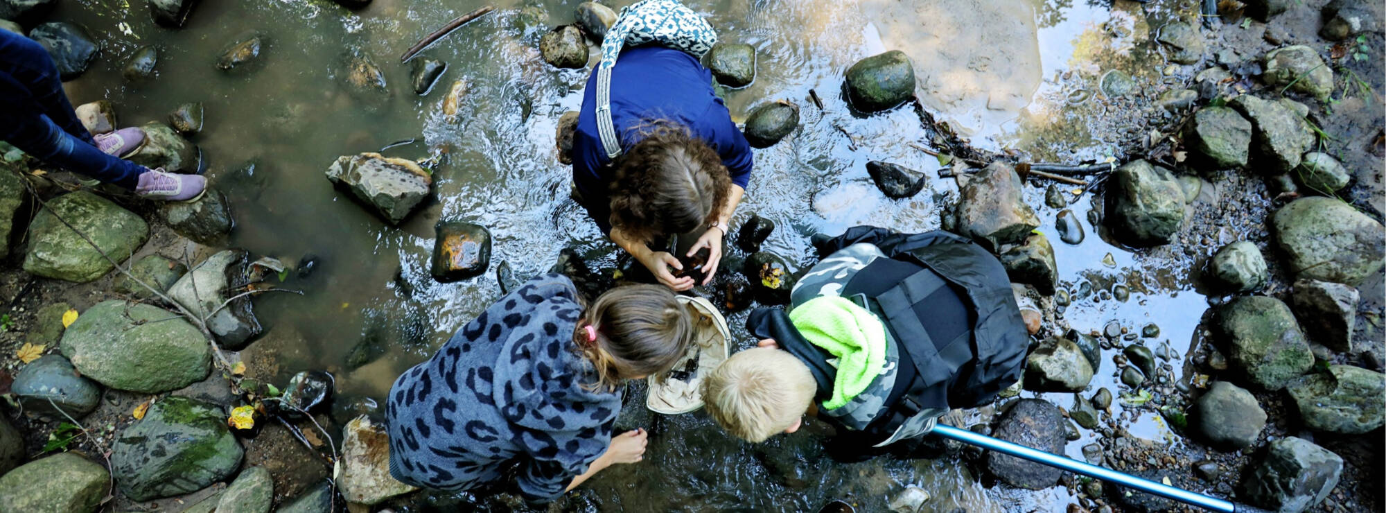Three Students Testing Water